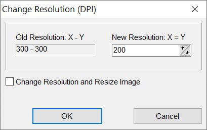 Change resolution (dpi)