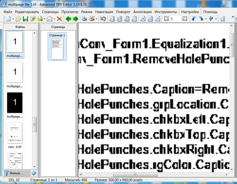 Advanced tiff editor